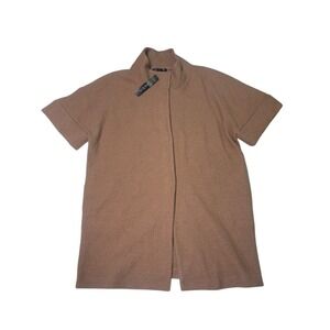 NWT August Silk Canyon Camel Wool Short Sleeve‎ Duster Jacket - Size M